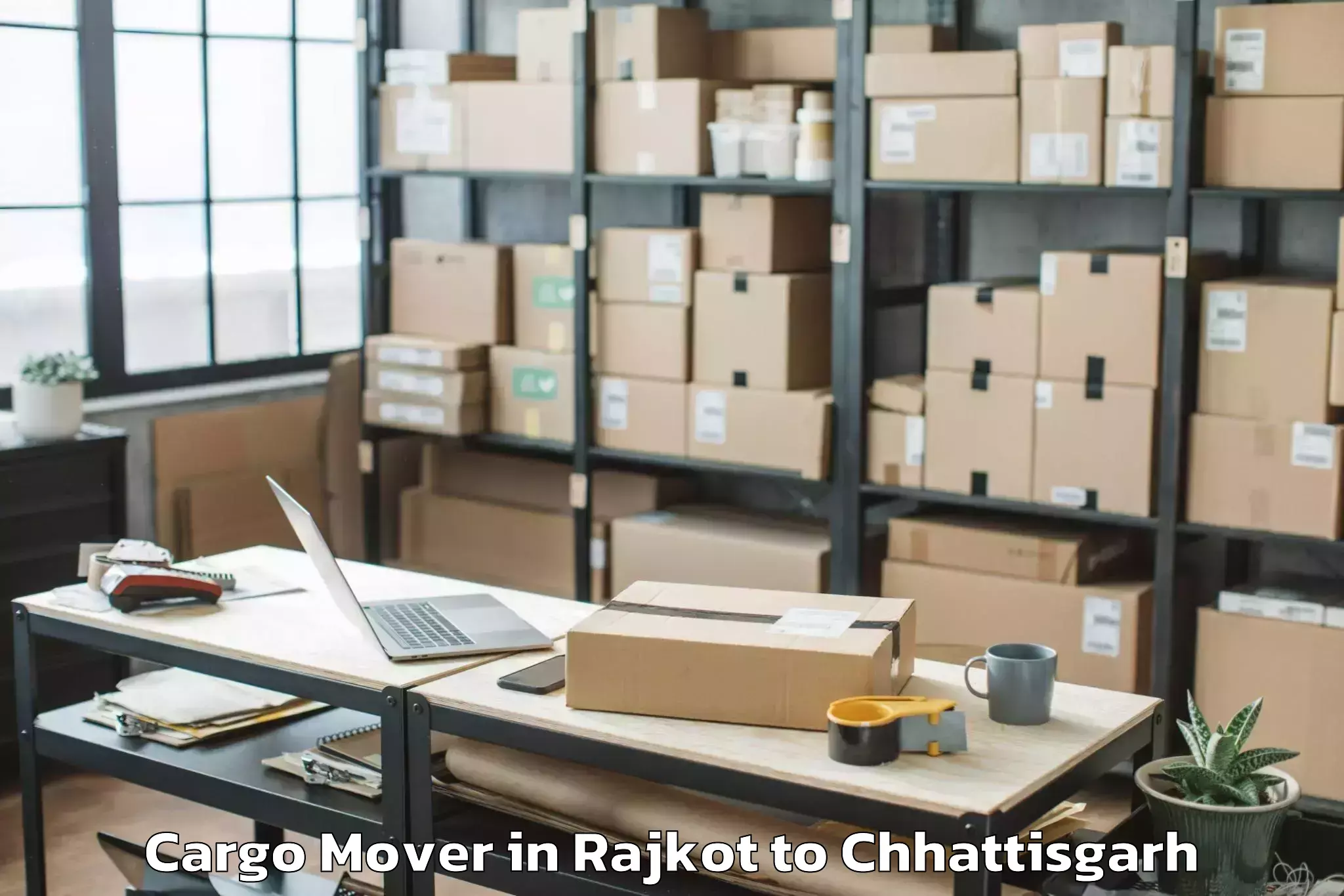 Get Rajkot to Jashpur Cargo Mover